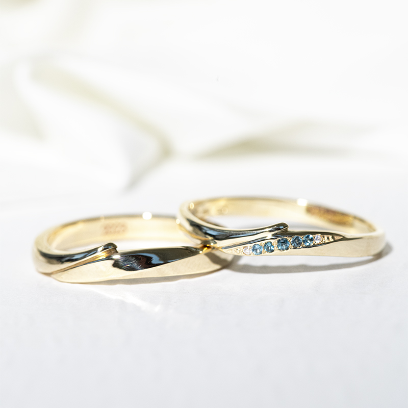 Snubní prsteny ze zlata s diamanty Abella 128607