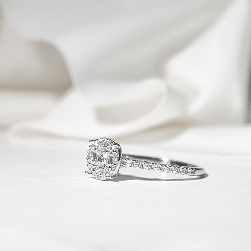 Luxusní set prstenů s třpytivými diamanty Tristan 128797