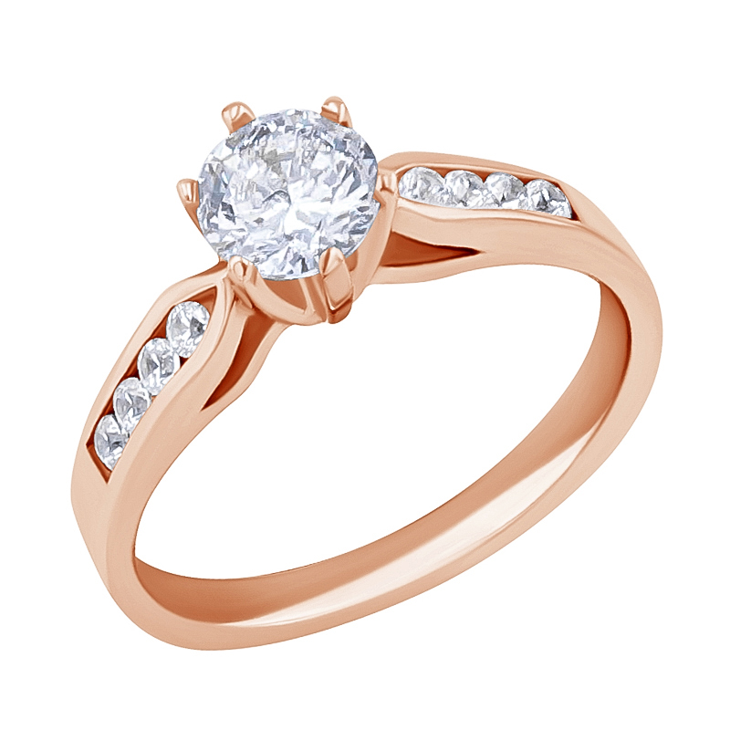 Zásnubní prsten s moissanitem a diamanty Mita 129467