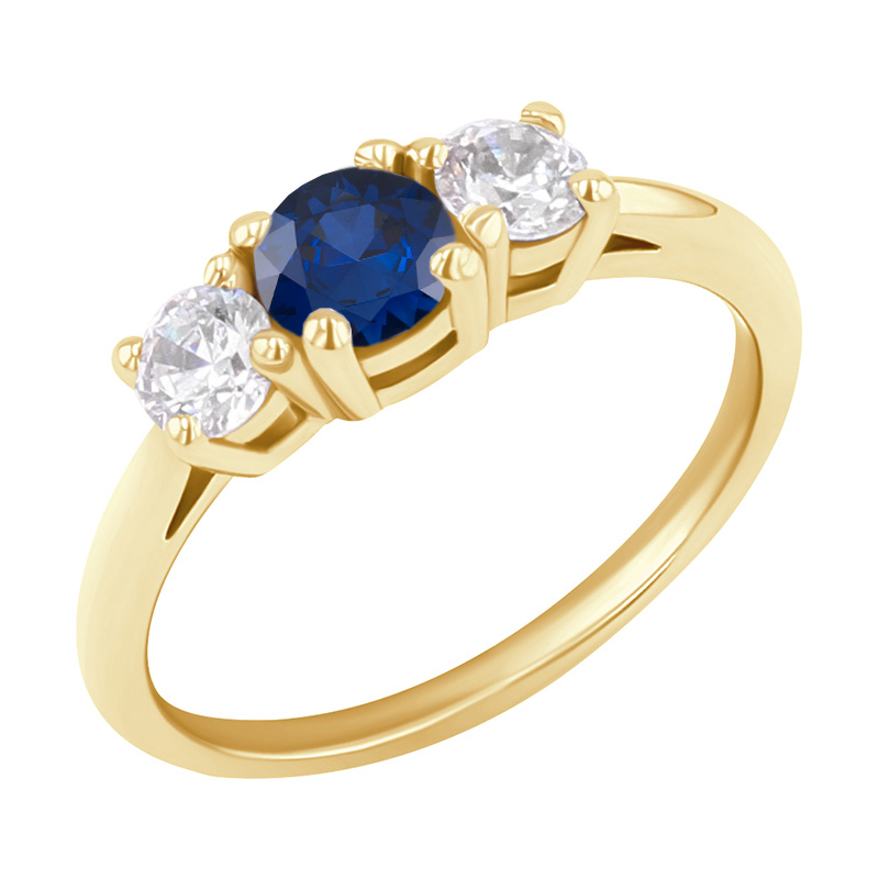 Eppi Zásnubní prsten se safírem a diamanty Clark R34265