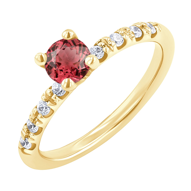 Eppi Zlatý zásnubní prsten s turmalínem a diamanty Megha R35967