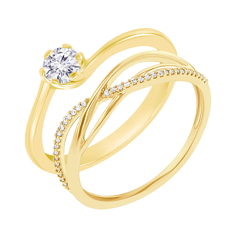 Eppi Set prstenů s možností výběru diamantu Izabelle RE46767