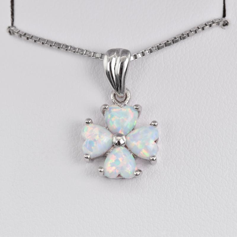 Bílý opálový náhrdelník 13627
