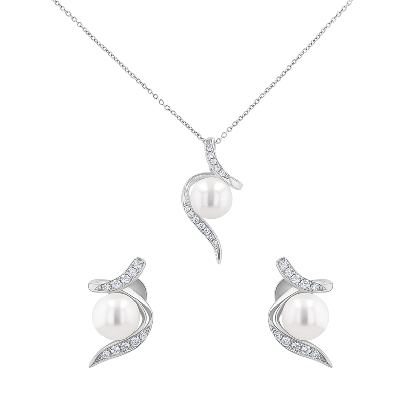 Eppi Stříbrná kolekce s perlami a zirkony Menmoli C31261