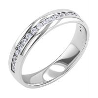 Zlatý eternity prsten s lab-grown diamanty Loby