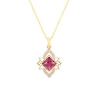 Turmalínový zlatý náhrdelník s diamanty Kieran