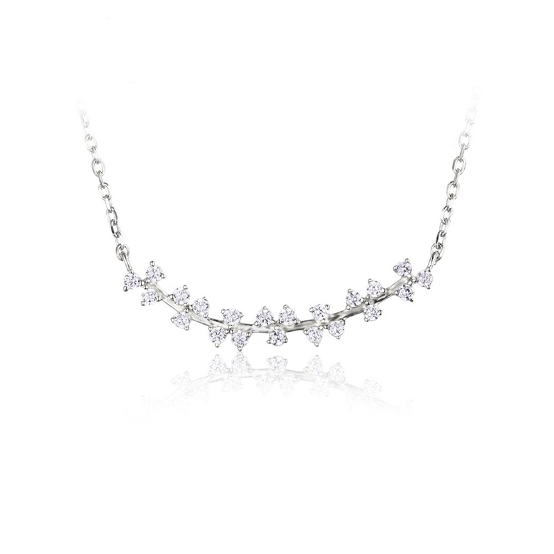 Elegantný stříbrný náhrdelník s kubickými zirkony Danyh
