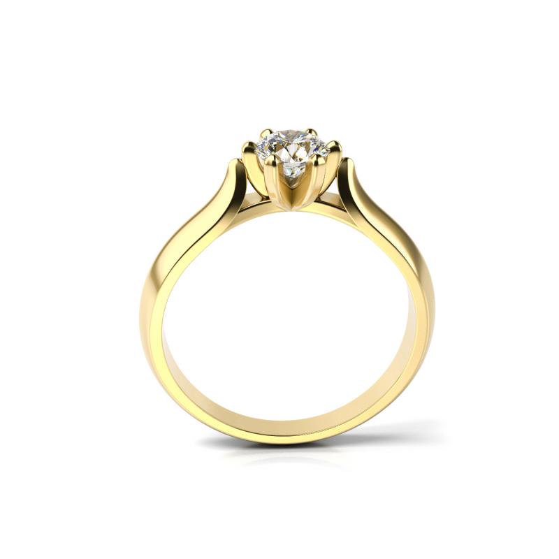 Zlatý zásnubní prsten 19237
