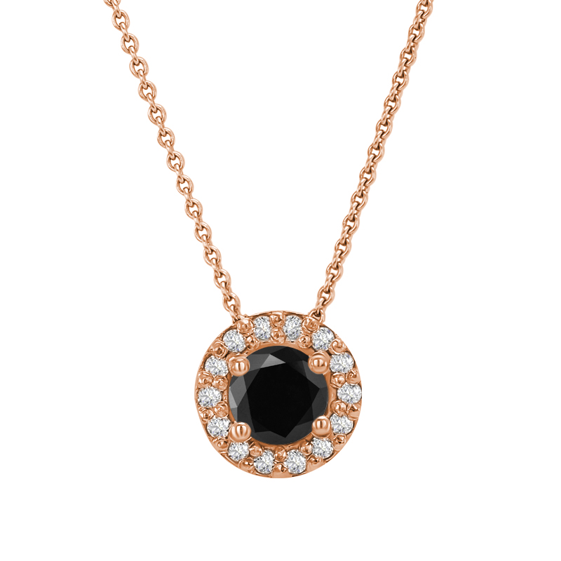 Zlatý náhrdelník s čiernym diamantom 2357