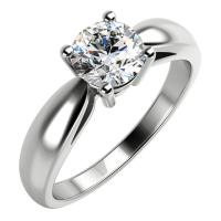 Zásnubní platinový prsten s diamantem Adalia