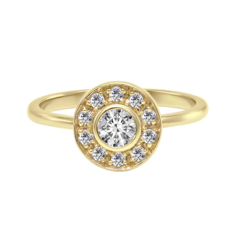 Diamanty ve zlatém prstenu 