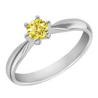 Zásnubní prsten ze zlata se žlutým diamantem Xina