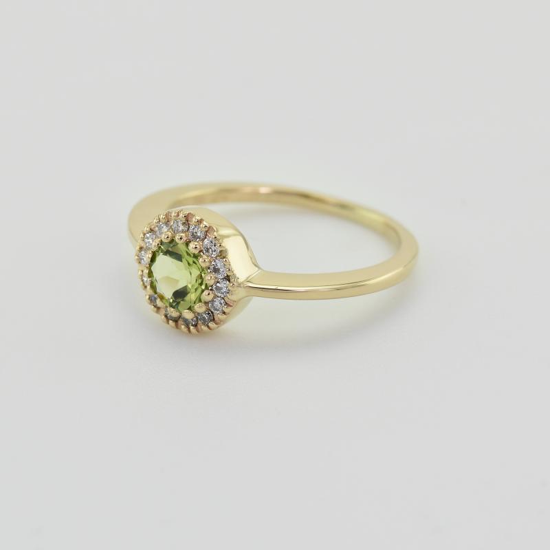 Prsten ze zlata s olivínem 28767