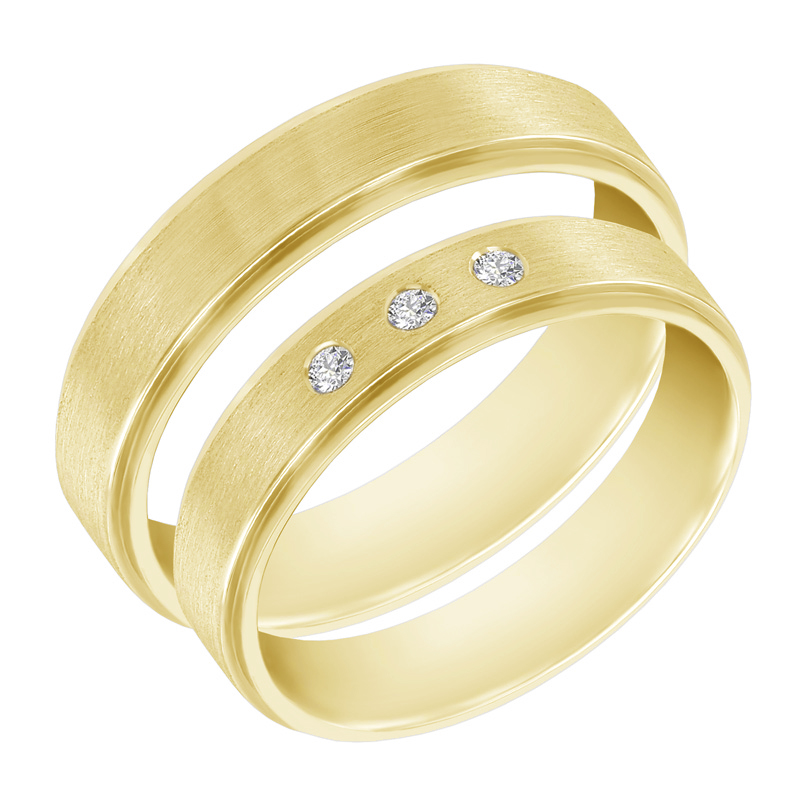Snubní prsten se třemi diamanty 29367