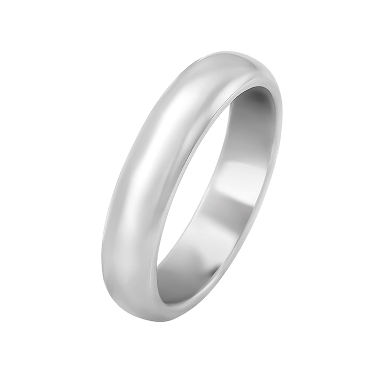 Půlkulatý snubní prsten pro pány 29597