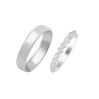 Dámský diamantový vintage prsten a pánský komfortní prsten Eduta