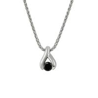 Platinový náhrdelník s černým diamantem Tilda