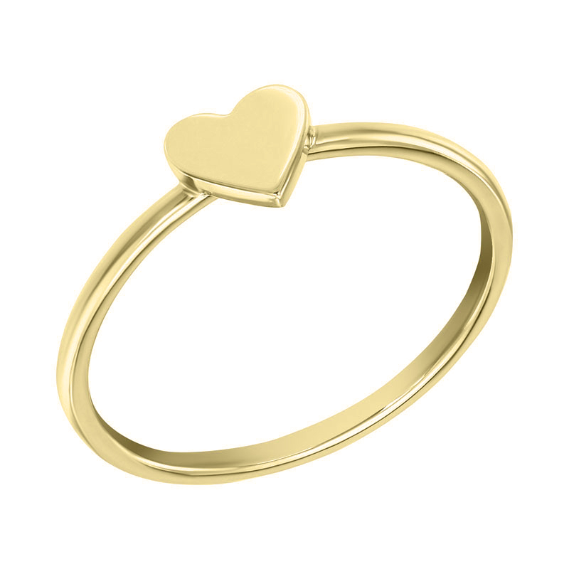 Minimalistický prsten ze zlata se srdíčkem