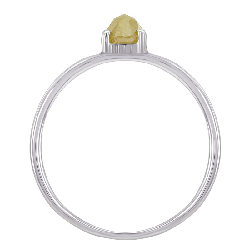 Zásnubní prsten ze zlata se žlutým diamantem 36807