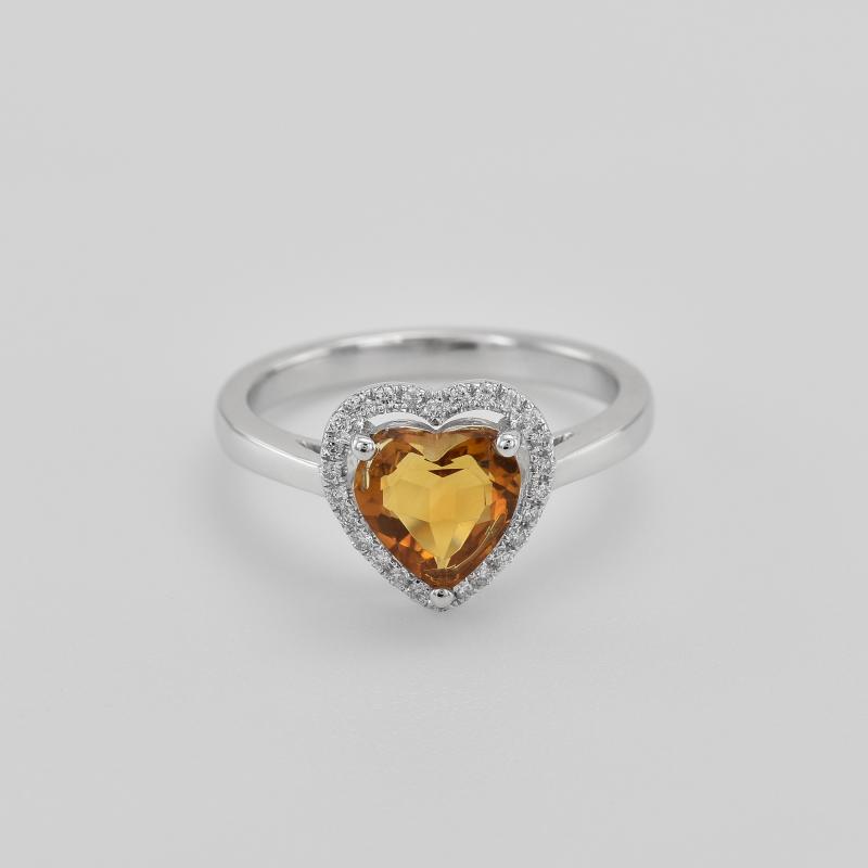 Citrínový prsten ze zlata