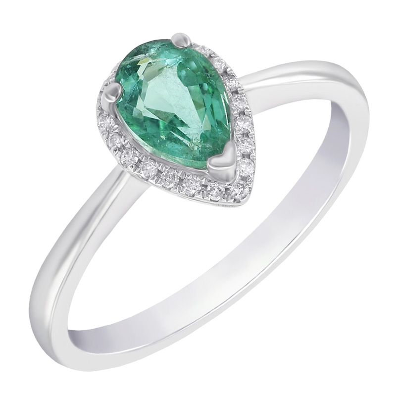 Smaragdový prsten s diamanty Disha 3957