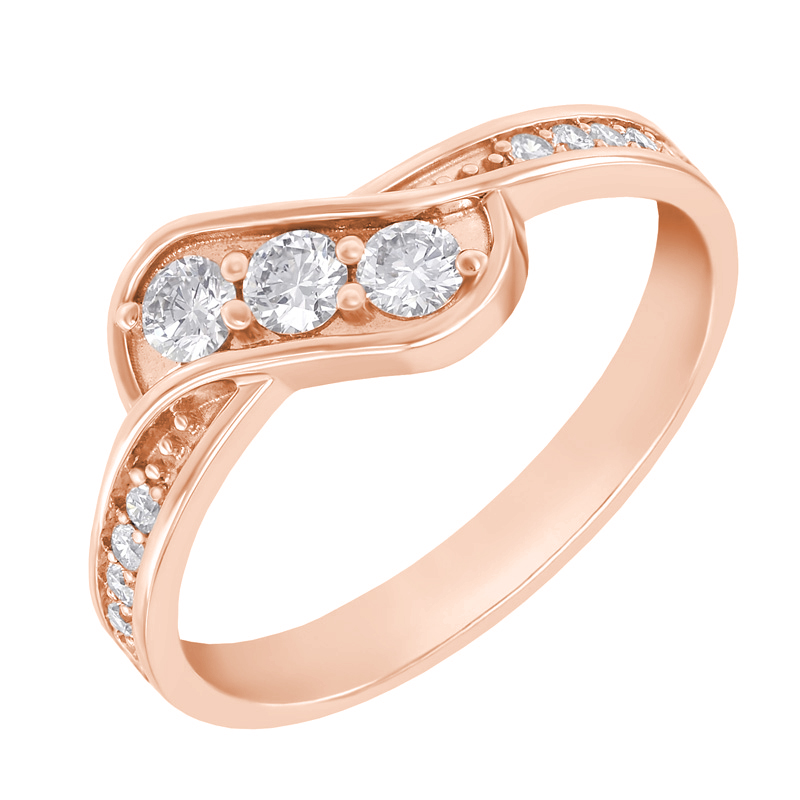 Třpytivý zásnubní prsten s diamanty Cresida