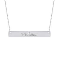 Stříbrný minimalistický náhrdelník s gravírem dle výběru Pesmin
