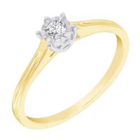 Zlatý zásnubní prsten ve stylu solitér Nuria