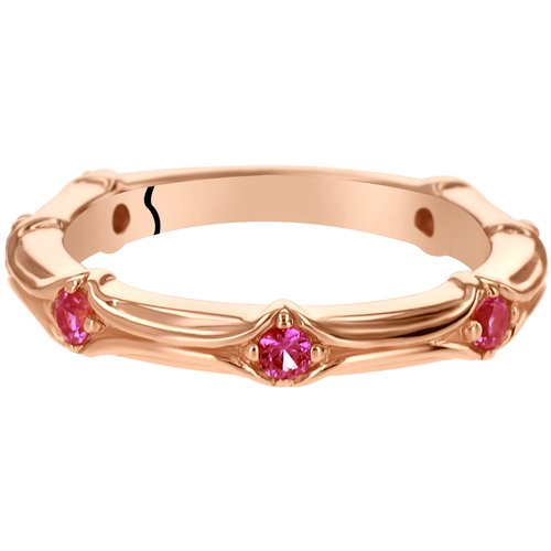 Pozlacený eternity prsteny s růžovými safíry 44677