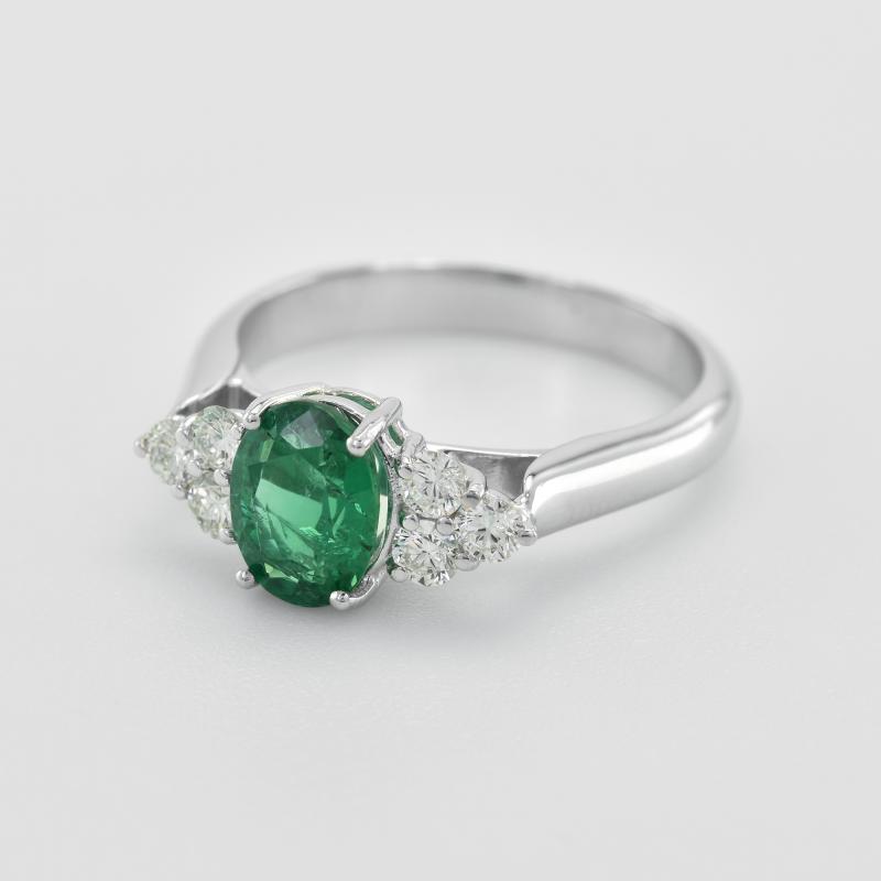 Zásnubní prsten se smaragdem 44737