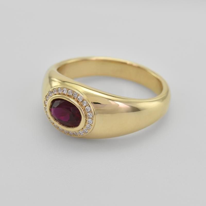 Rubínový prsten s diamanty 45467