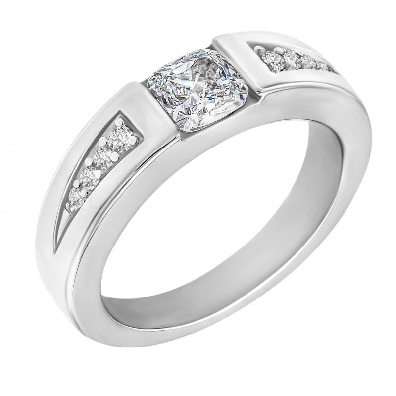 Zásnubní prsten s cushion diamantem