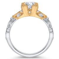 Zlatý zásnubní vintage prsten plný diamantů Galya