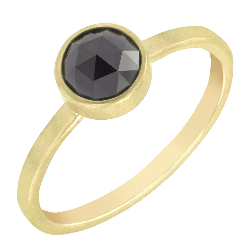 Zlatý prsten s routovým diamantem 47857