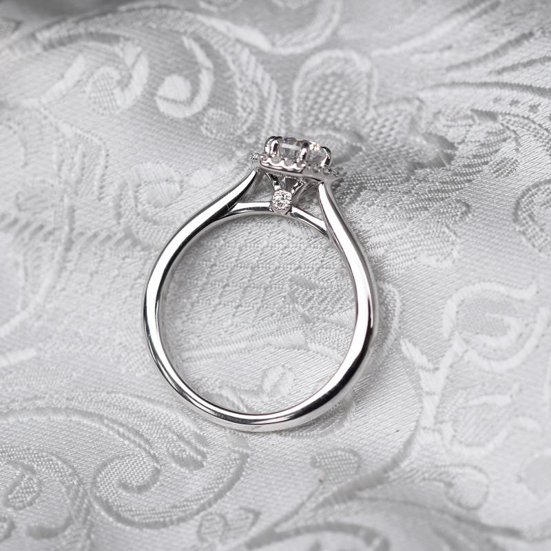 Zásnubní halo diamantový prsten 48087