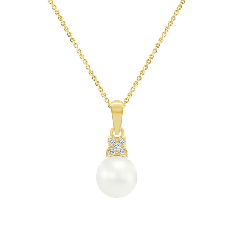 Perlový náhrdelník s diamanty 48417