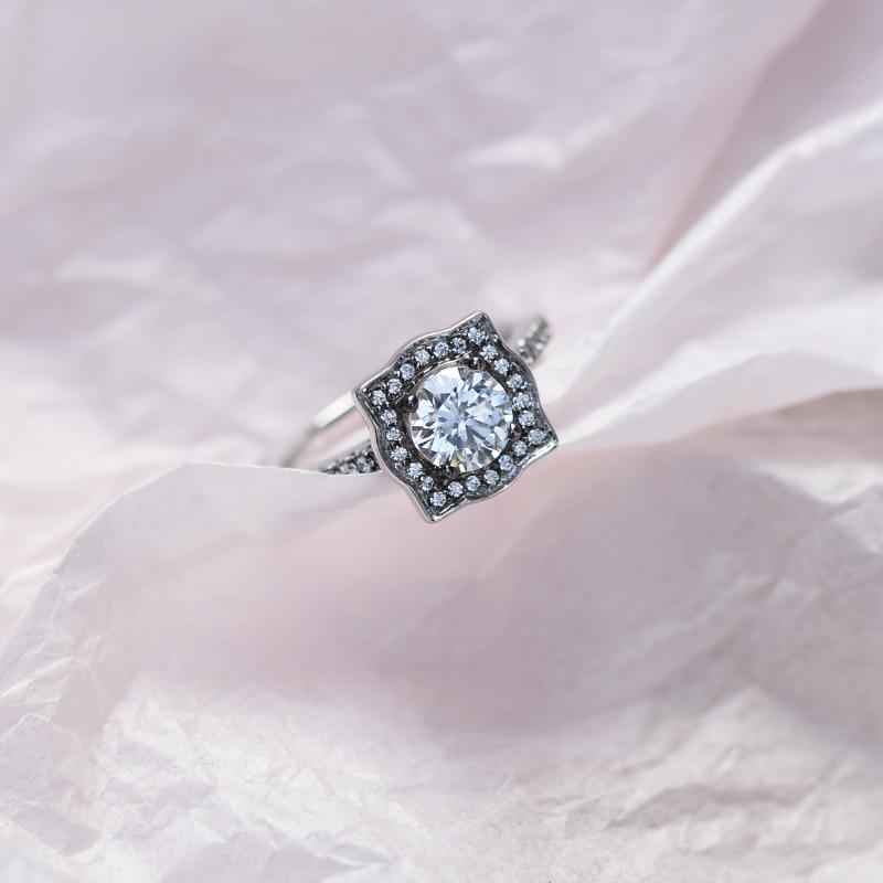 Extravagantní zásnubní diamantový prsten 49477
