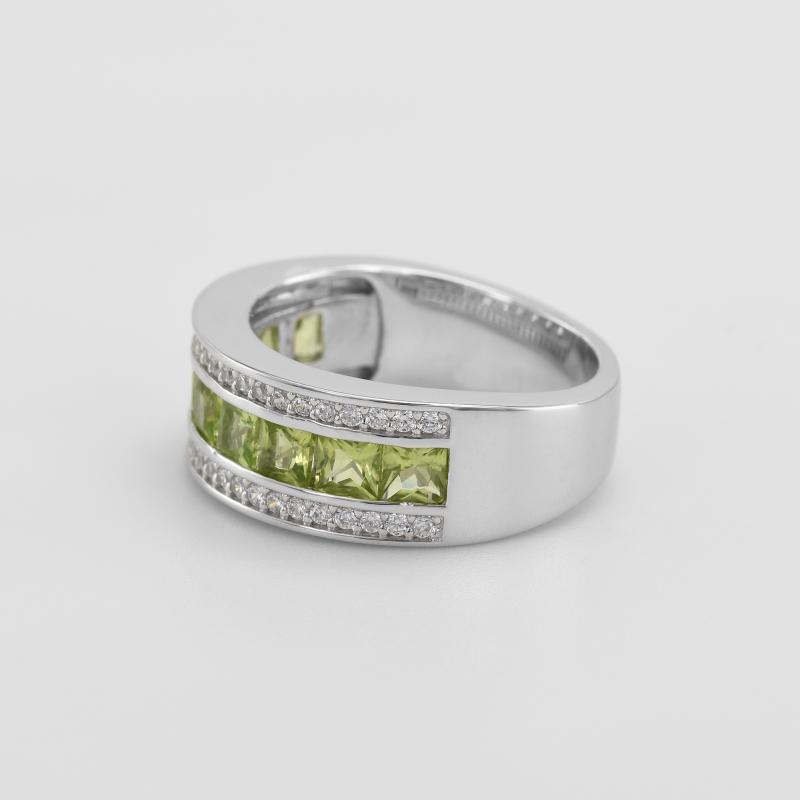 Eternity prsten s olivíny a zirkony 49797