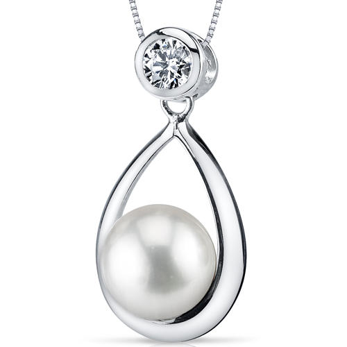 Stříbrný perlový náhrdelník se zirkony Jeylis
