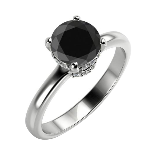 Prsten s černým diamantem 59257