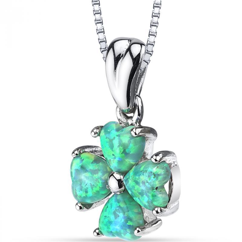 Opálový náhrdelník ze stříbra ve tvaru květu Jadziah