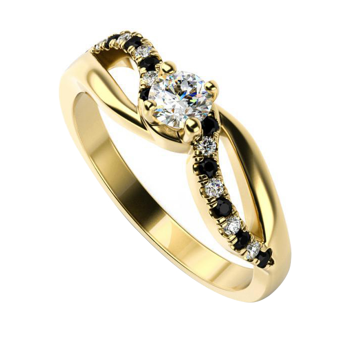 Prsten ze žlutého zlata Ewie 59817