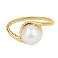 Zlatý prsten s akoya perlou Abhinava