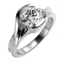 Platinový zásnubní prsten s diamantem Parth