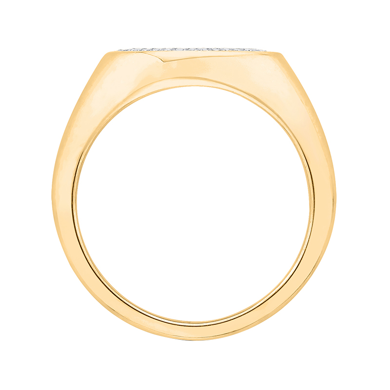 Oválný pečetní prsten s diamanty 63887