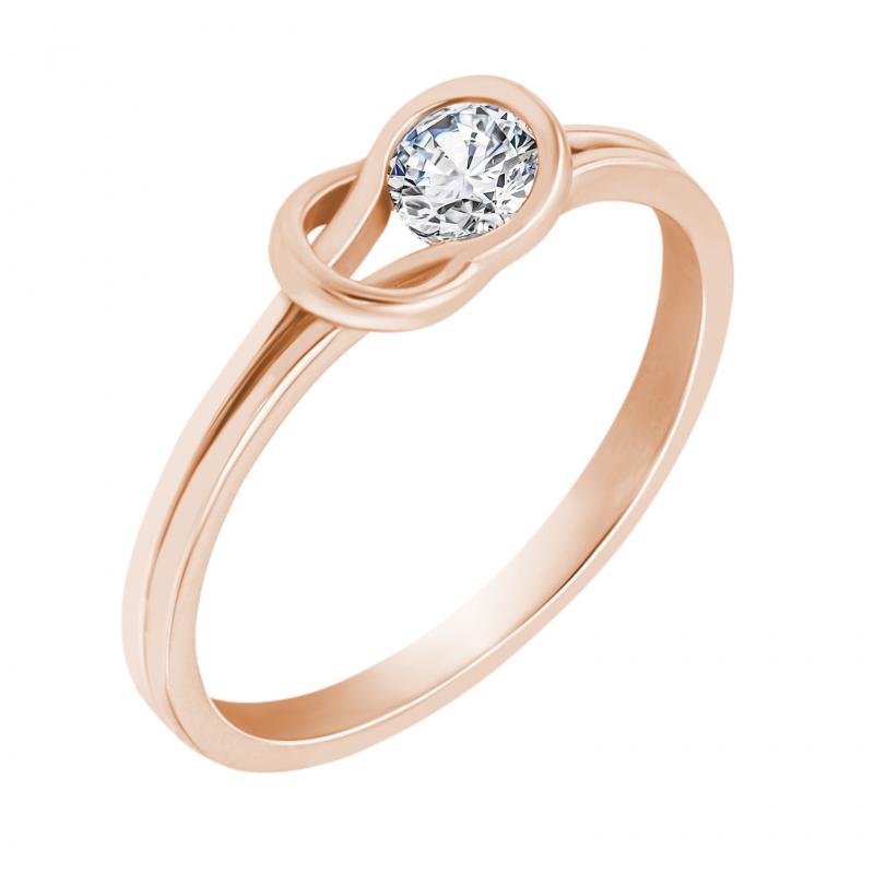 Zlatý prsten s diamantem Cearah 64717