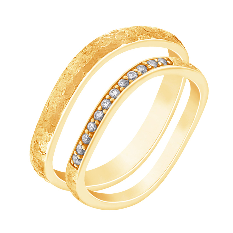 Tepané prsteny ze zlata
