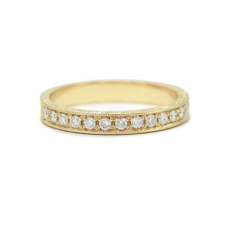 Eternity diamantový prsten ze žlutého zlata 7187