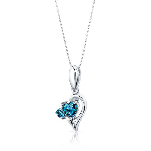 Stříbrný náhrdelník ve tvaru srdce 7227