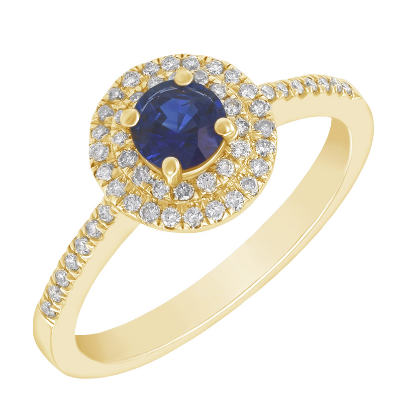 Zlatý prsten s diamanty 7647